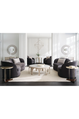 Dark Gray Velvet Club Chair | Caracole Eclipse | Caracole.eu.com