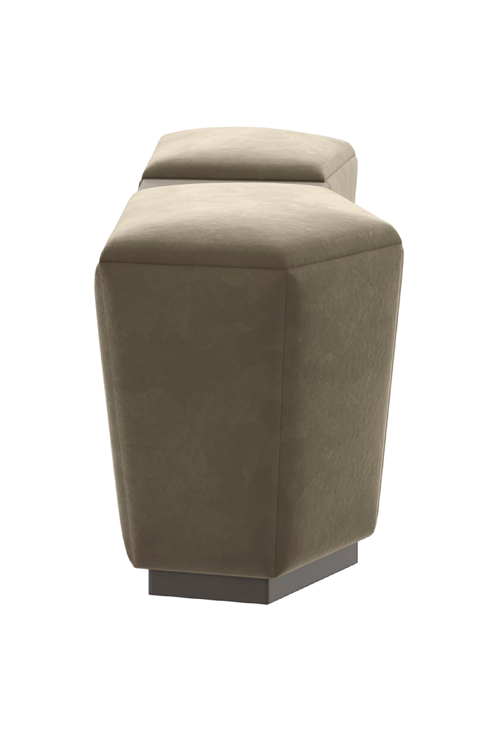 Mohair Storage Ottoman | Caracole Castor | Caracole.eu.com