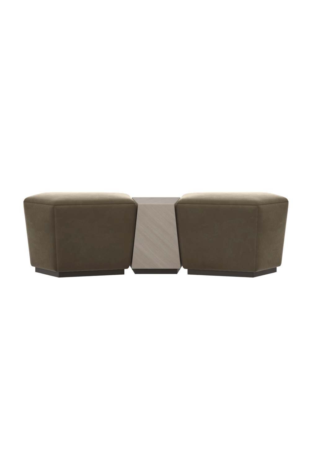 Faceted Modern Ottoman | Caracole Gemini | Caracole.eu.com