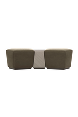 Faceted Modern Ottoman | Caracole Gemini | Caracole.eu.com