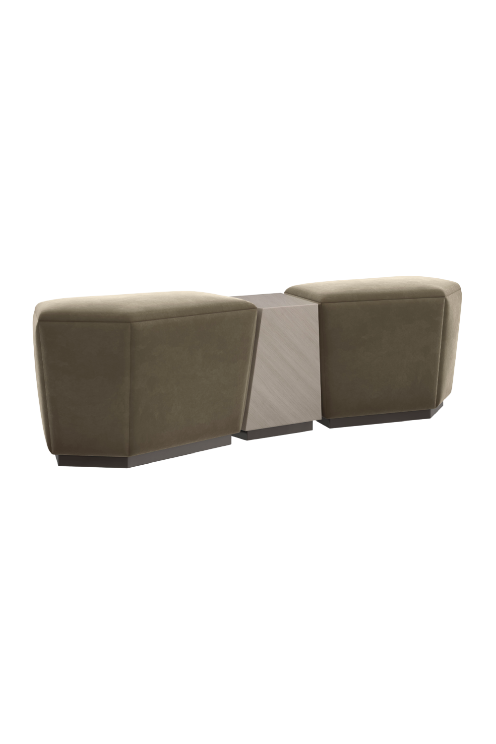 Faceted Modern Ottoman | Caracole Gemini | Caracole.eu.com