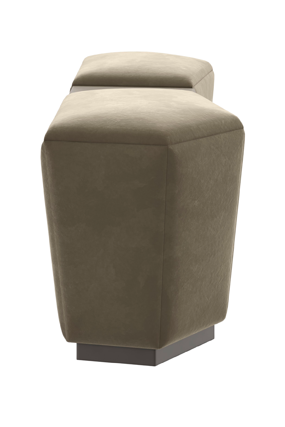 Faceted Modern Ottoman | Caracole Gemini | Caracole.eu.com