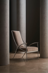 Smoked Stainless Steel Armchair | Caracole Mantis | Caracole.eu.com