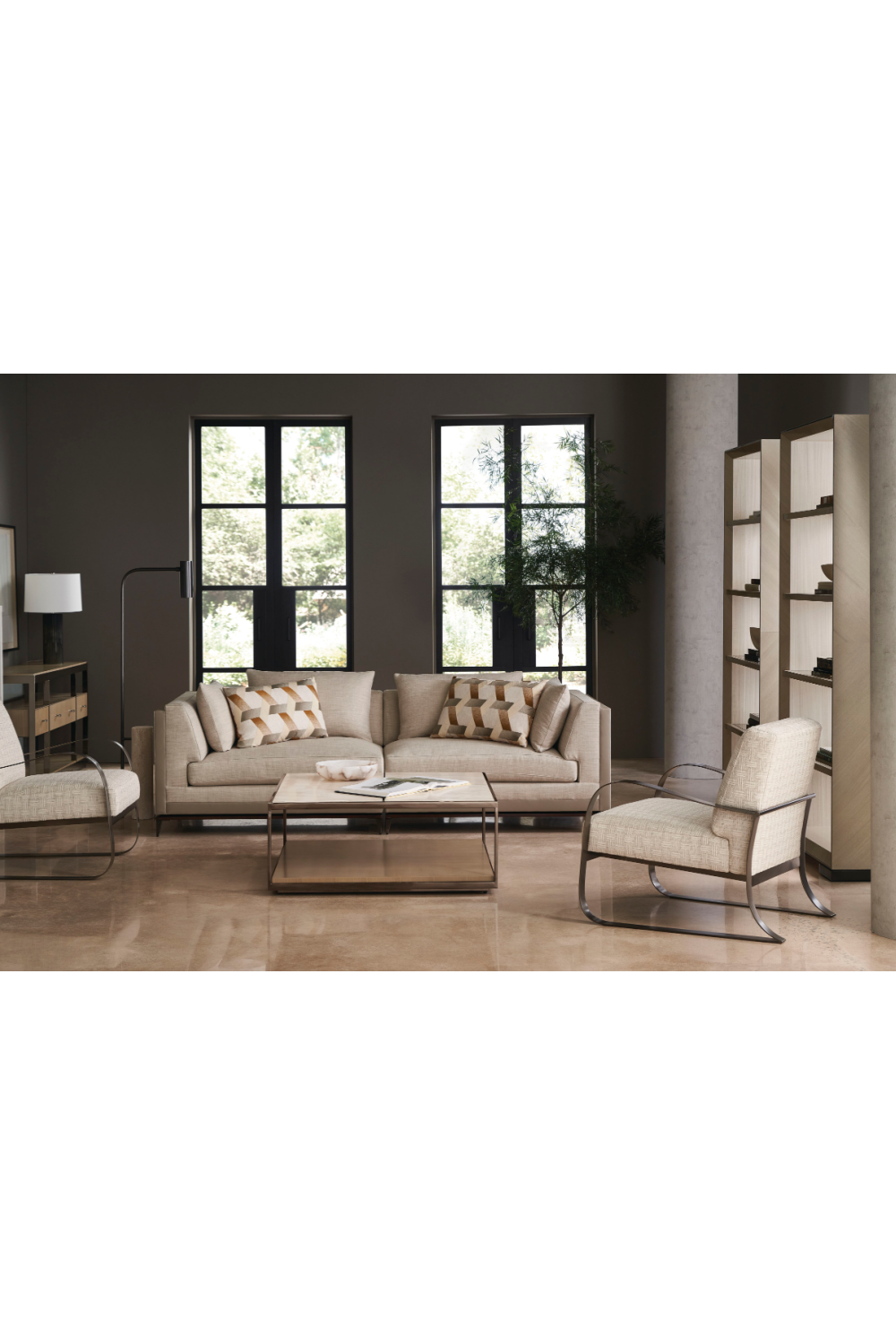Modern Art Deco Lounge Chair | Caracole Sinuous | Caracole.eu.com