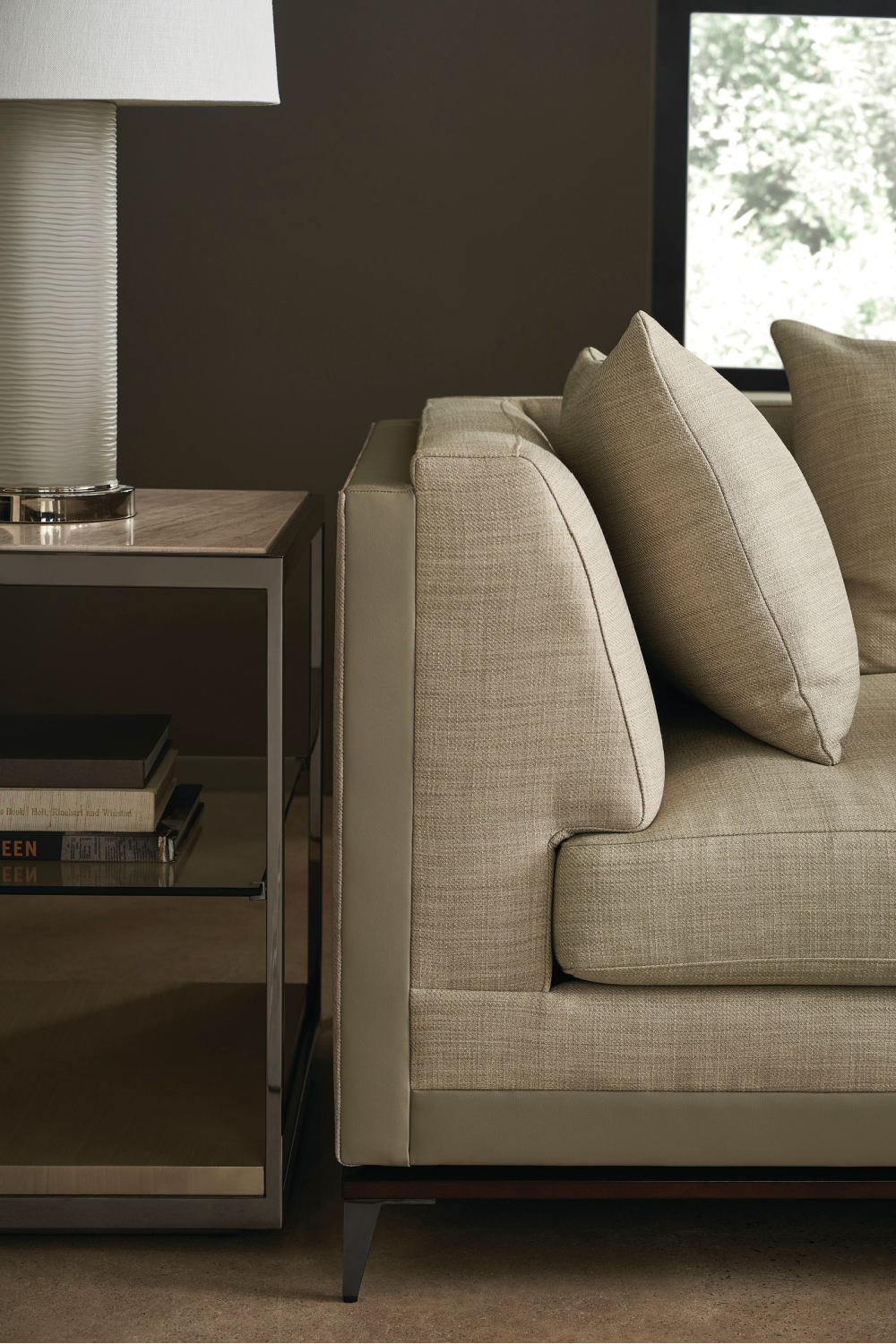 Taupe Modern Sectional Sofa | Caracole Archipelago | Caracole.eu.com