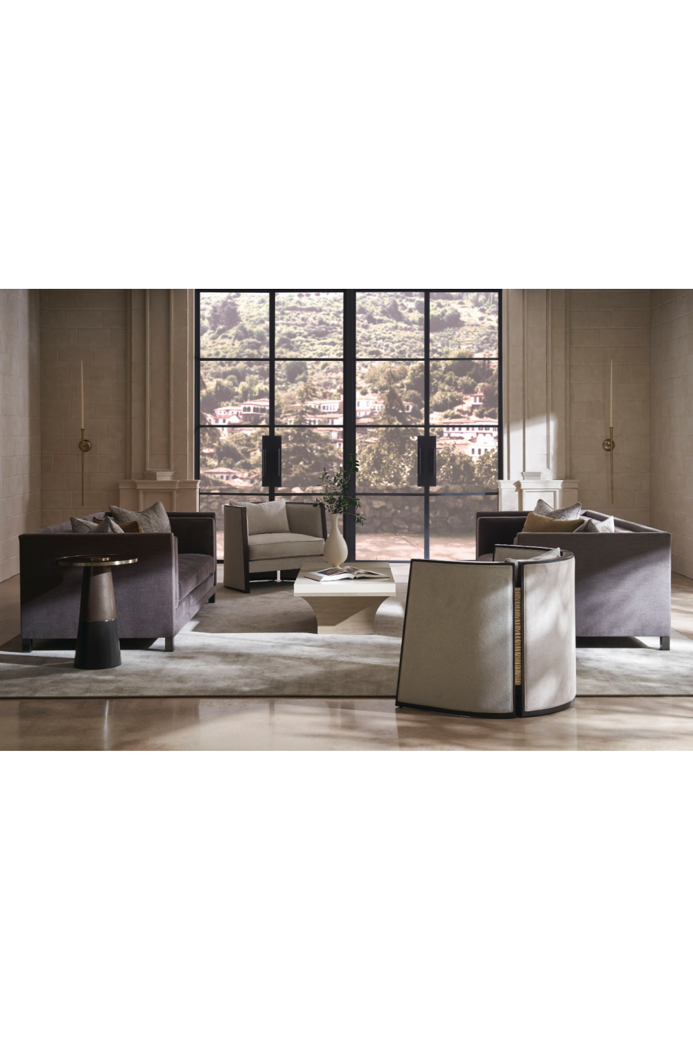 Brown Classic Sofa | Caracole Tuxedo | Caracole.eu.com