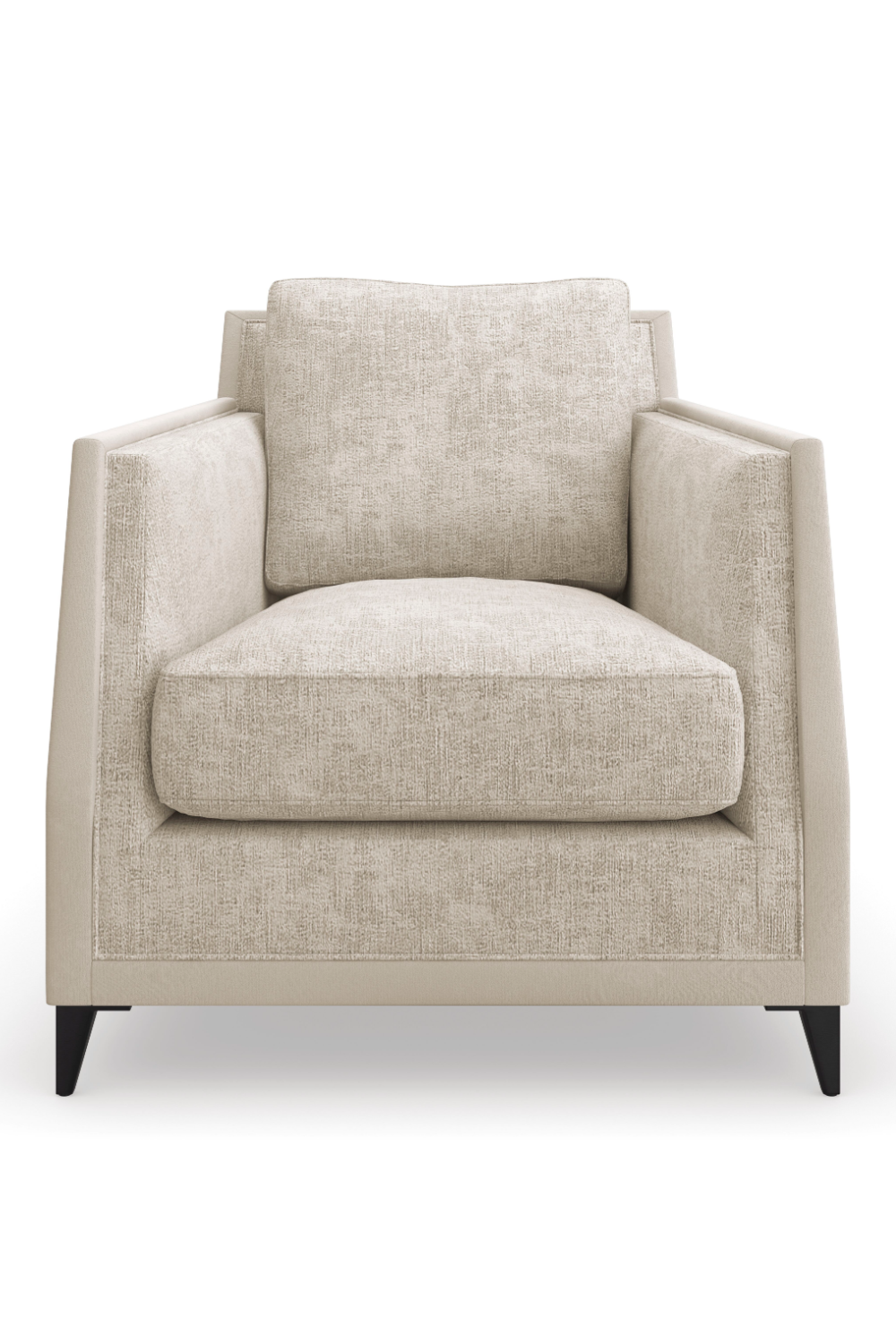 Beige Chenille Lounge Chair | Caracole Limitless | Caracole.eu.com