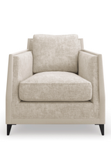 Beige Chenille Lounge Chair | Caracole Limitless | Caracole.eu.com