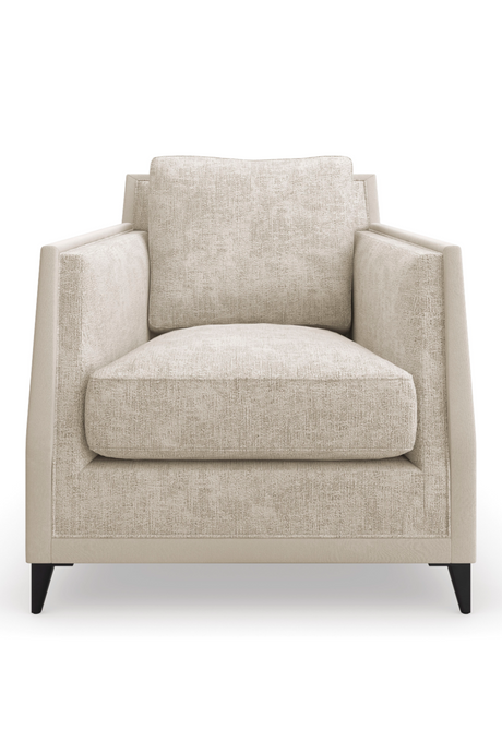 Beige Chenille Lounge Chair | Caracole Limitless | Caracole.eu.com
