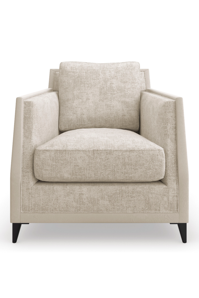 Beige Chenille Lounge Chair | Caracole Limitless | Caracole.eu.com