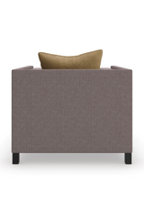 Brown Linen Lounge Chair | Caracole Tuxedo | Caracole.eu.com