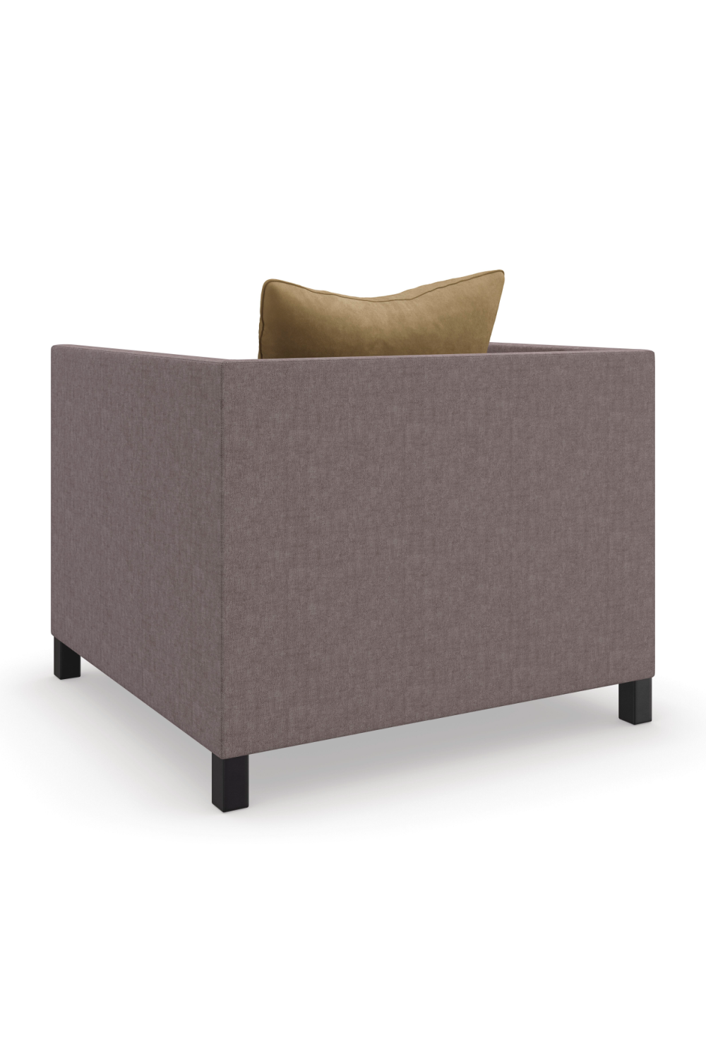 Brown Linen Lounge Chair | Caracole Tuxedo | Caracole.eu.com