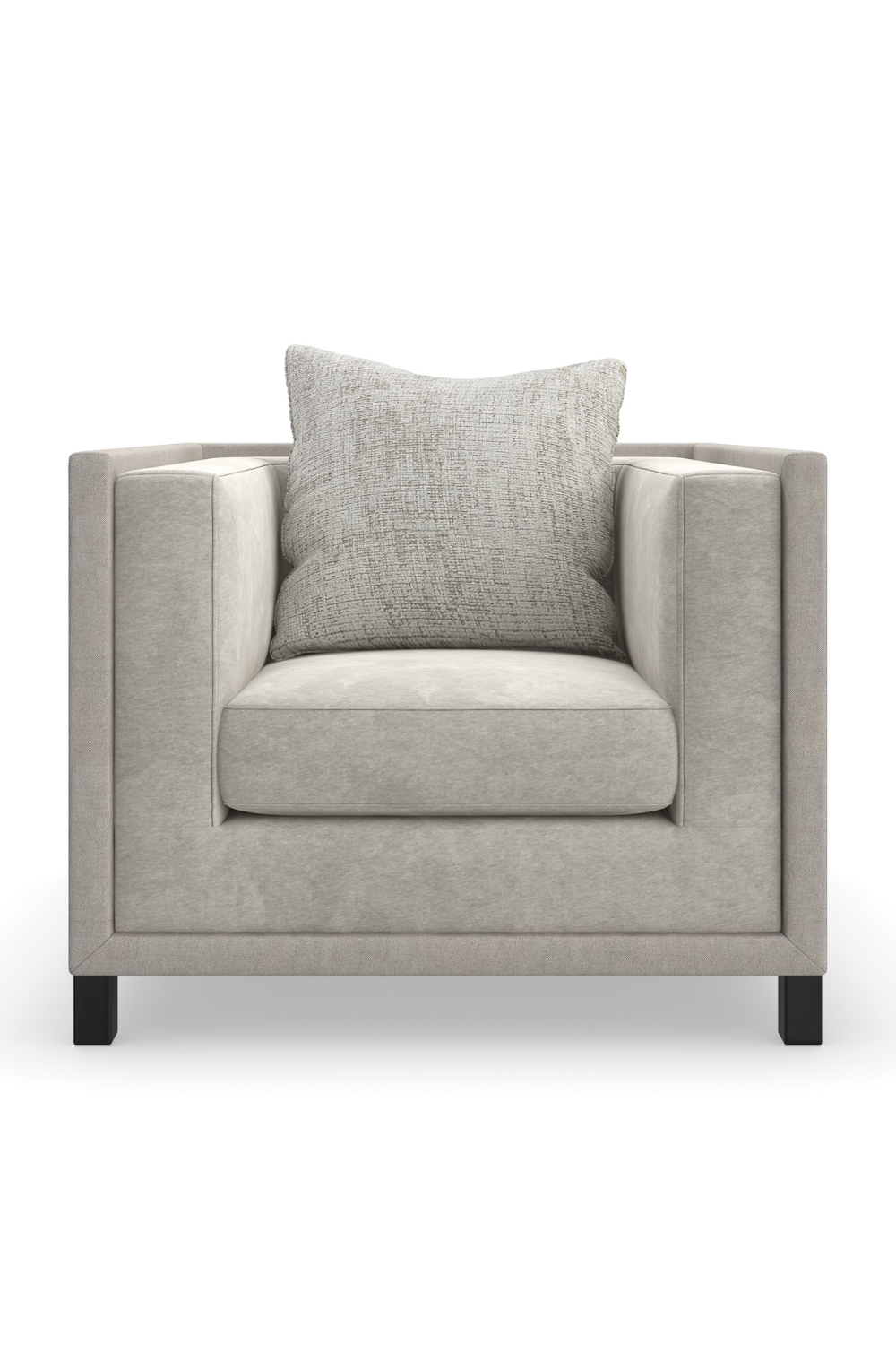 Light Gray Lounge Chair | Caracole Tuxedo | Caracole.eu.com