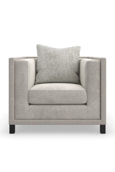 Light Gray Lounge Chair | Caracole Tuxedo | Caracole.eu.com