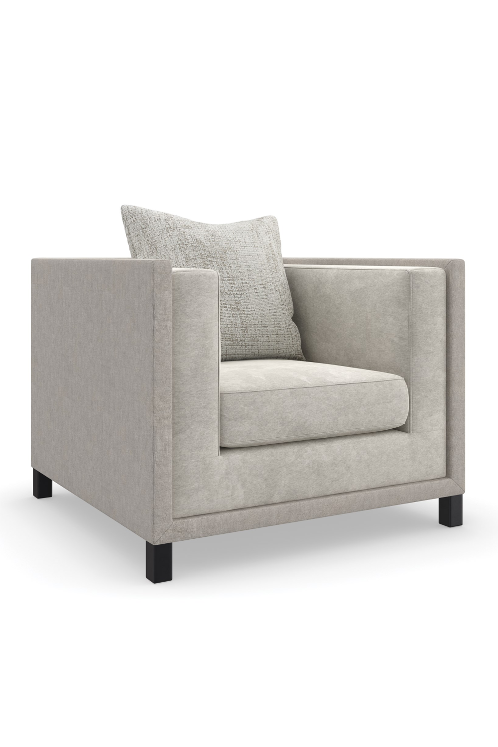 Light Gray Lounge Chair | Caracole Tuxedo | Caracole.eu.com