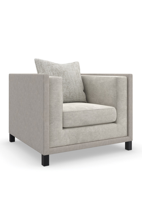 Light Gray Lounge Chair | Caracole Tuxedo | Caracole.eu.com