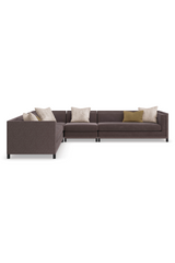 Brown Upholstered Sectional Chair | Caracole Tuxedo | Caracole.eu.com