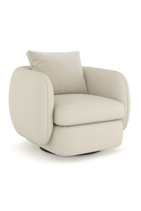 Ivory Linen Swivel Chair | Caracole Lumi | Caracole.eu.com