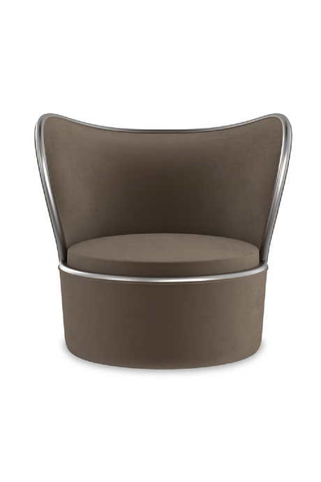 Dark Taupe Swivel Chair | Caracole Mariposa | Caracole.eu.com