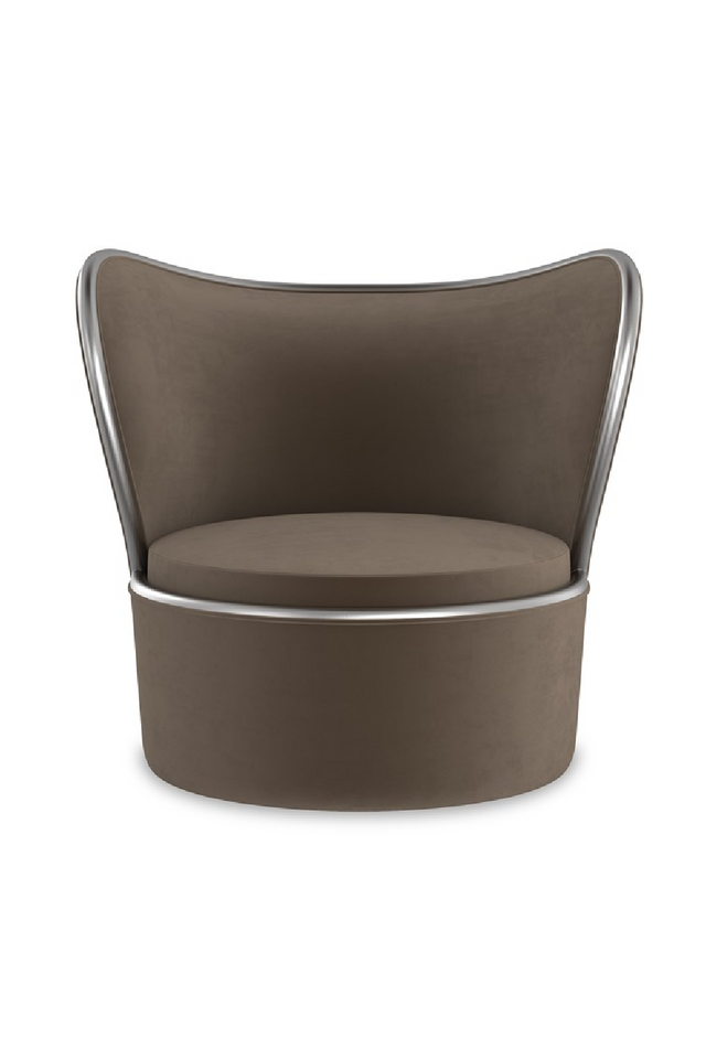 Dark Taupe Swivel Chair | Caracole Mariposa | Caracole.eu.com