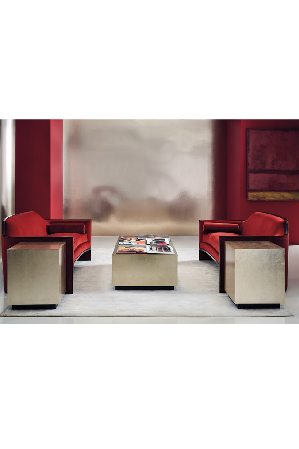 Velvet Angular Sofa | Caracole The Cat's Meow | Caracole.eu.com