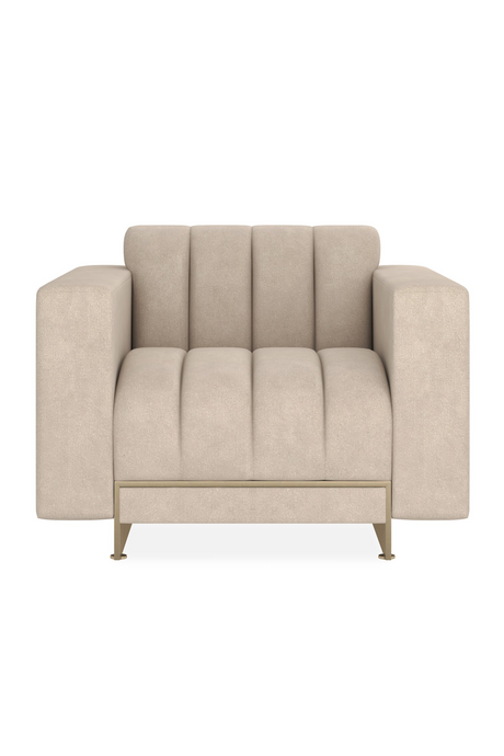 Cream Channeled Lounge Chair | Caracole Well Balanced | Caracole.eu.com