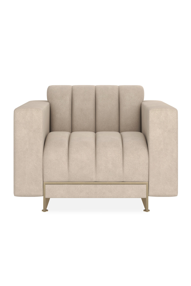 Cream Channeled Lounge Chair | Caracole Well Balanced | Caracole.eu.com