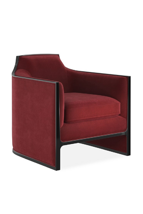 Velvet Angular Lounge Chair | Caracole The Cat's Meow | Caracole.eu.com