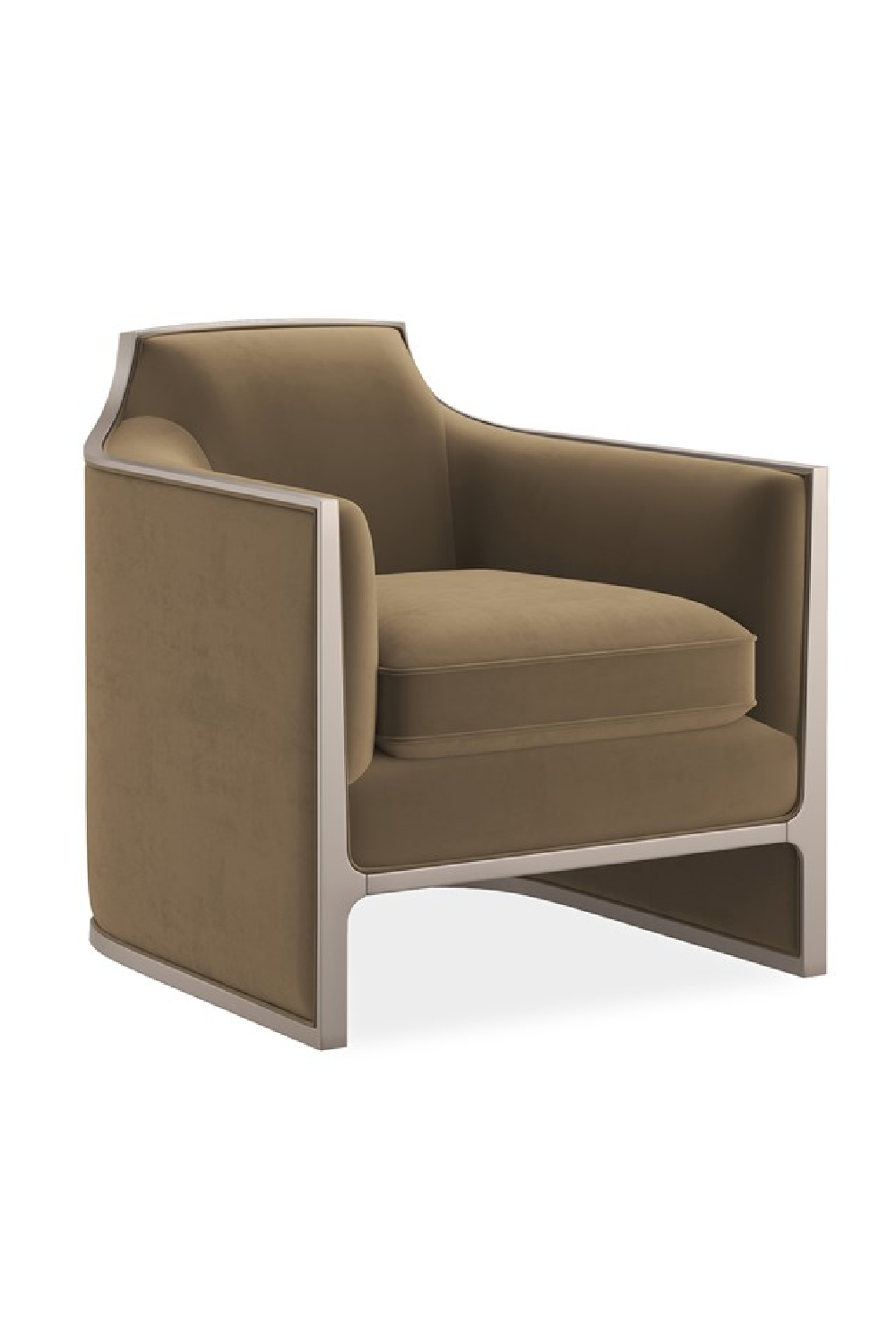 Velvet Angular Lounge Chair | Caracole The Cat's Meow | Caracole.eu.com