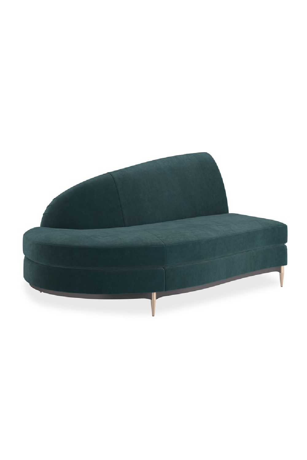 Green Velvet Sectional Sofa | Caracole Three's Company | Caracole.eu.com