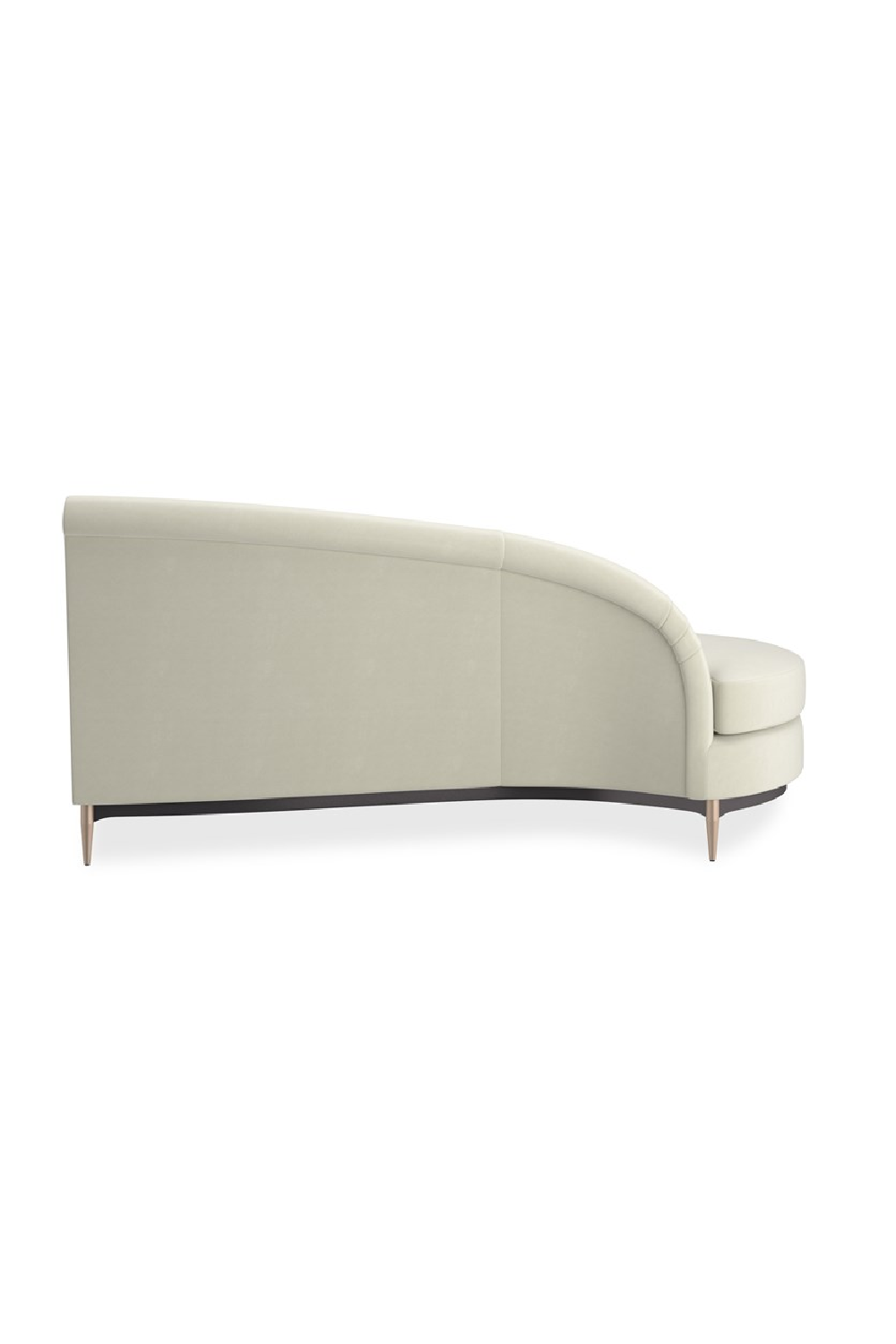 White Velvet Sectional Sofa | Caracole Three's Company | Caracole.eu.com
