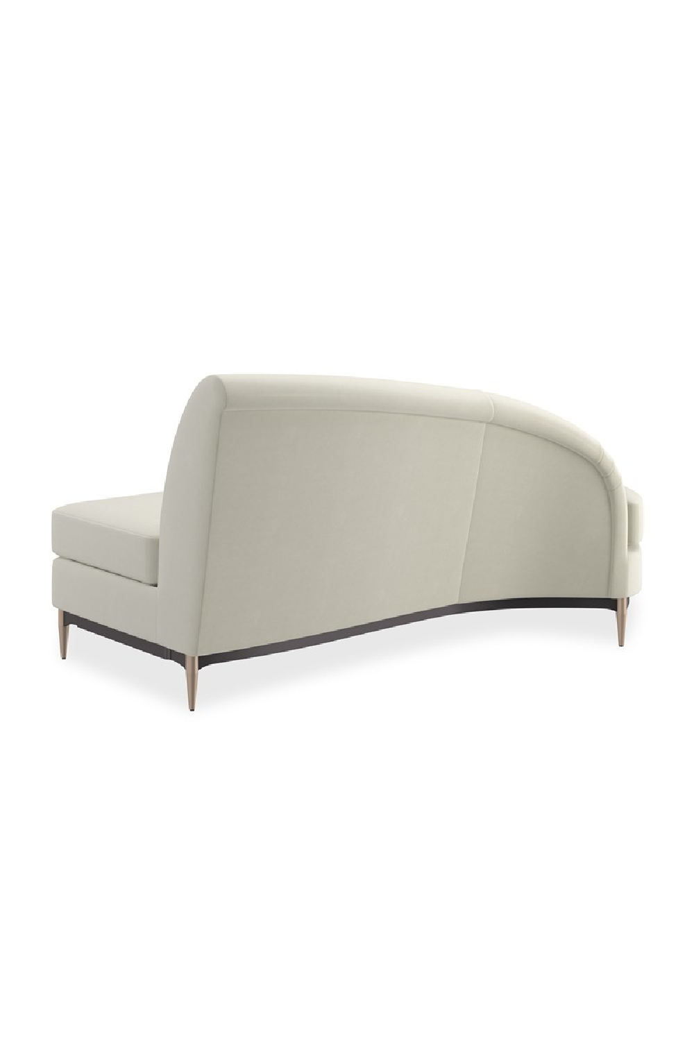White Velvet Sectional Sofa | Caracole Three's Company | Caracole.eu.com
