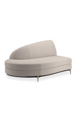 Beige Velvet Sectional Sofa | Caracole Three's Company | Caracole.eu.com