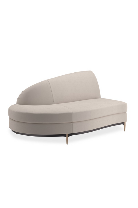 Beige Velvet Sectional Sofa | Caracole Three's Company | Caracole.eu.com