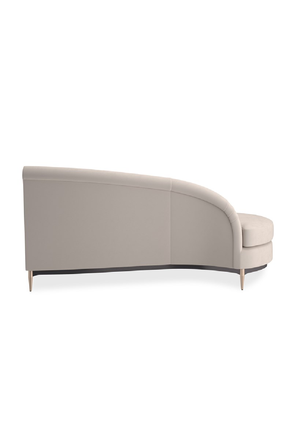 Beige Velvet Sectional Sofa | Caracole Three's Company | Caracole.eu.com
