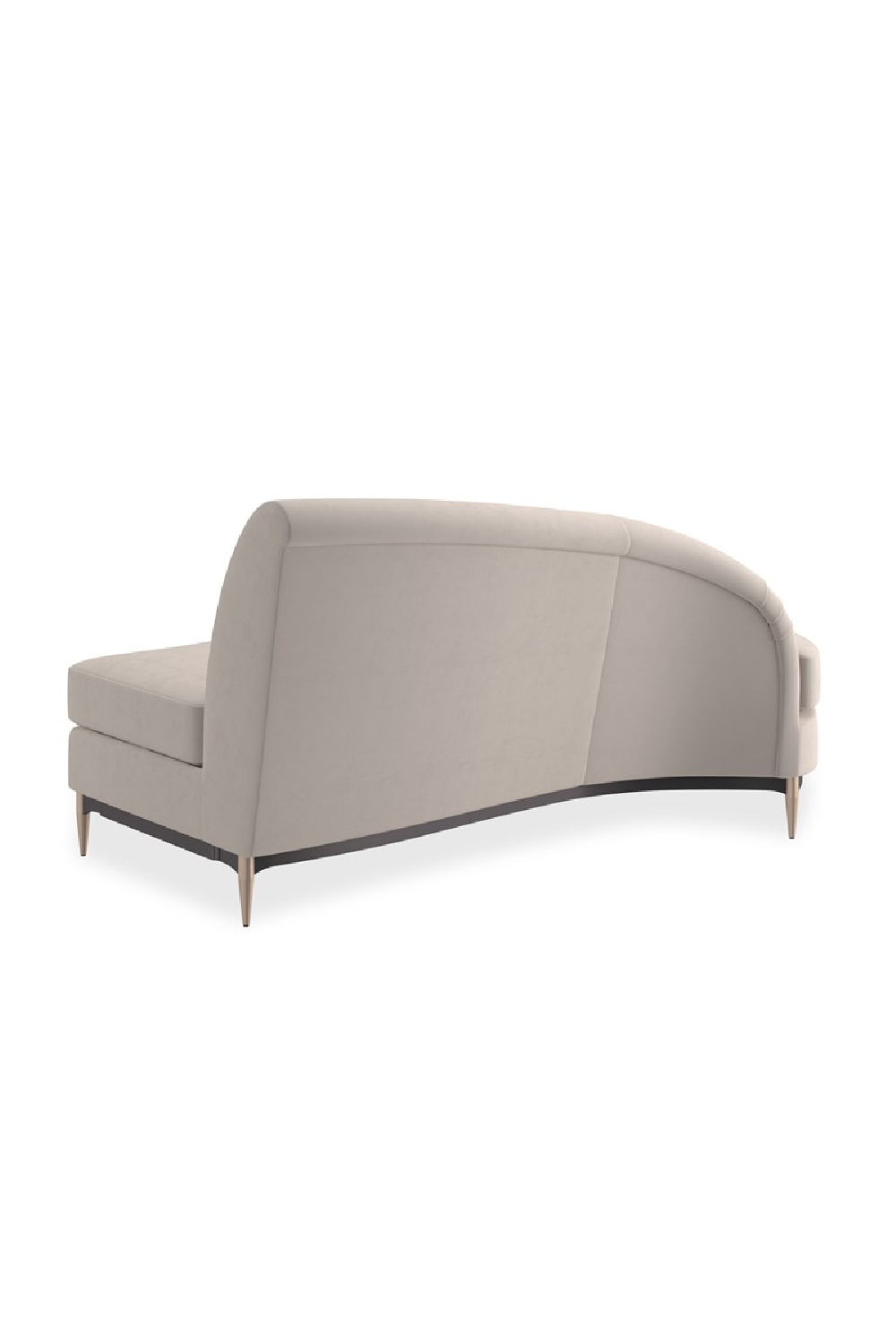 Beige Velvet Sectional Sofa | Caracole Three's Company | Caracole.eu.com