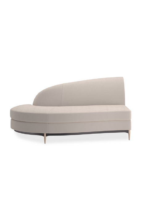 Beige Velvet Sectional Sofa | Caracole Three's Company | Caracole.eu.com