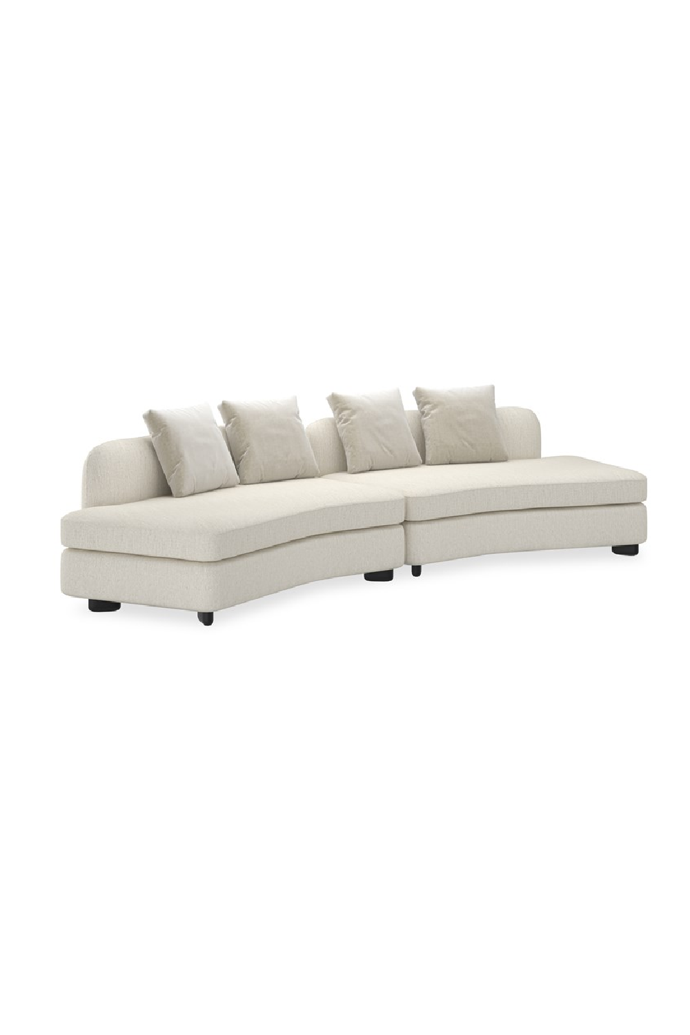 Ivory Linen Sectional Chair | Caracole Lumi | Caracole.eu.com