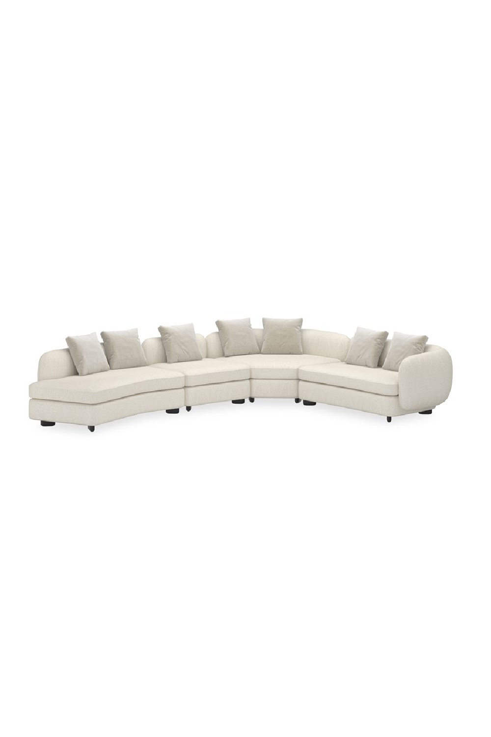 Ivory Linen Sectional Chair | Caracole Lumi | Caracole.eu.com