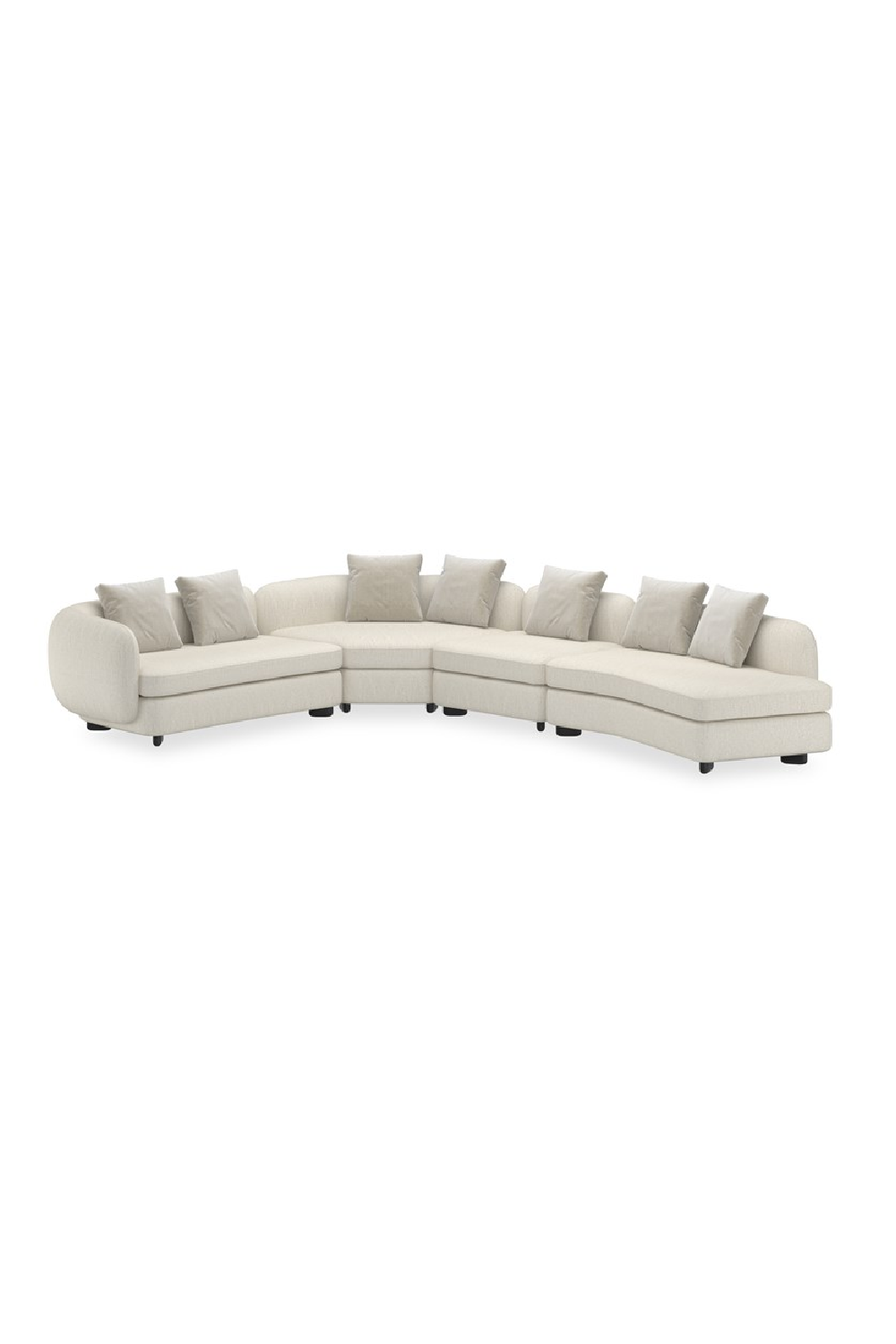 Ivory Linen Sectional Chair | Caracole Lumi | Caracole.eu.com