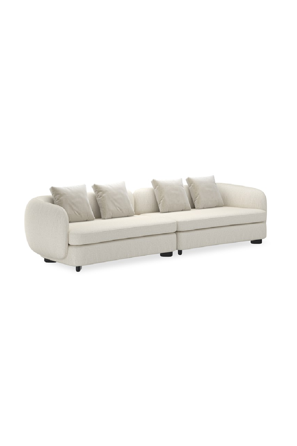 Ivory Linen Sectional Chair | Caracole Lumi | Caracole.eu.com
