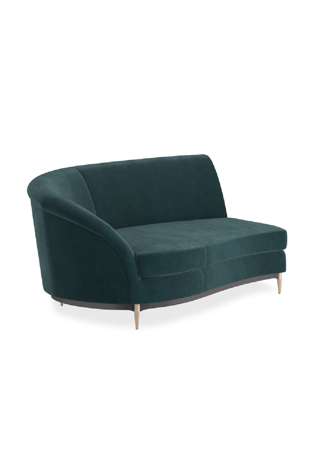 Green Velvet Sectional Sofa | Caracole Three's Company | Caracole.eu.com
