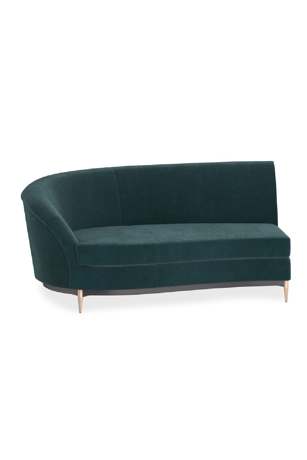 Green Velvet Sectional Sofa | Caracole Three's Company | Caracole.eu.com