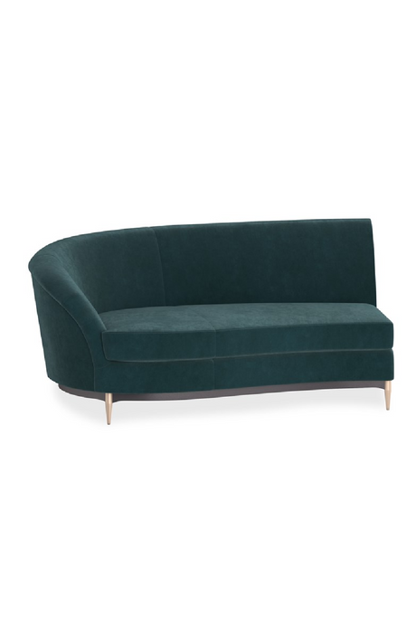 Green Velvet Sectional Sofa | Caracole Three's Company | Caracole.eu.com