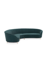 Green Velvet Sectional Sofa | Caracole Three's Company | Caracole.eu.com
