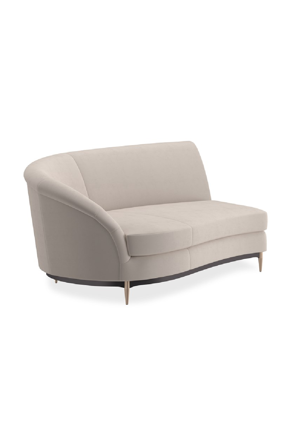 Beige Velvet Sectional Sofa | Caracole Three's Company | Caracole.eu.com