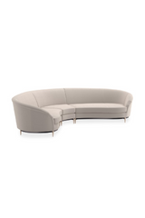 Beige Velvet Sectional Sofa | Caracole Three's Company | Caracole.eu.com