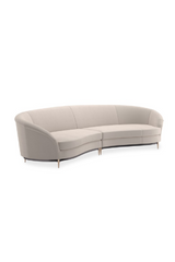 Beige Velvet Sectional Sofa | Caracole Three's Company | Caracole.eu.com