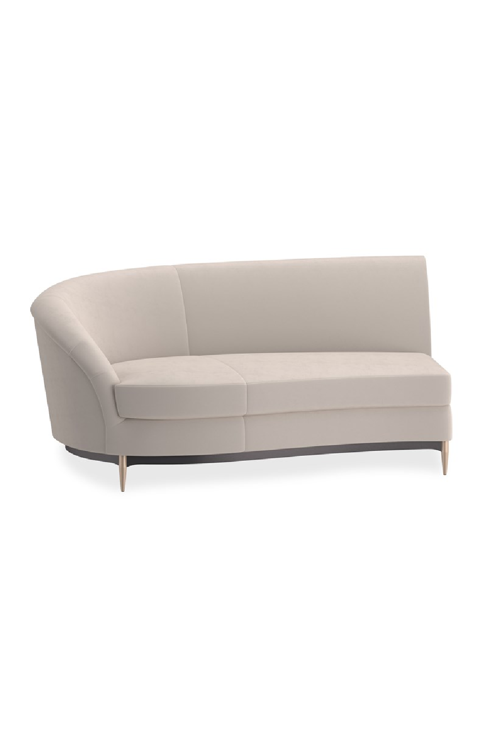 Beige Velvet Sectional Sofa | Caracole Three's Company | Caracole.eu.com