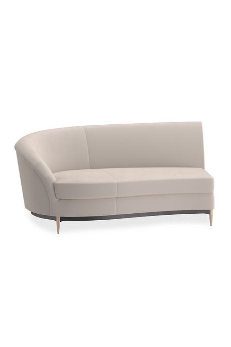 Beige Velvet Sectional Sofa | Caracole Three's Company | Caracole.eu.com